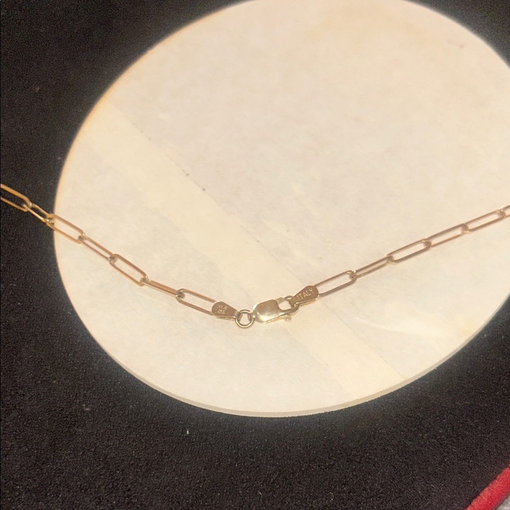 18 K Gold Paperclip Chain Necklace - Women's Jewelry (6.18 grams)💛 - Picture 2 of 14
